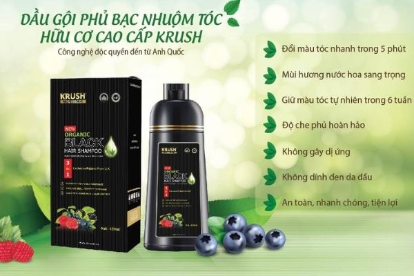 Dầu gội phủ bạc từ Anh Quốc Krush