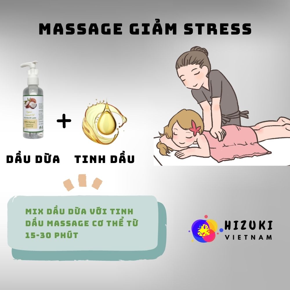 Dầu dừa giúp thư giãn massage cơ thể